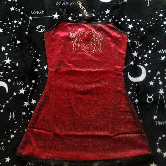 Dolls Kill Vamp Angel Mesh Mini Dress - Picture 3 of 5